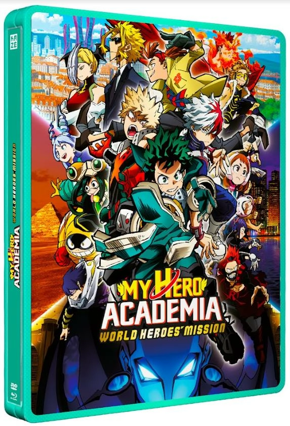 My hero academia "world heroes' mission - le film - steelbook blu-ray + dvd