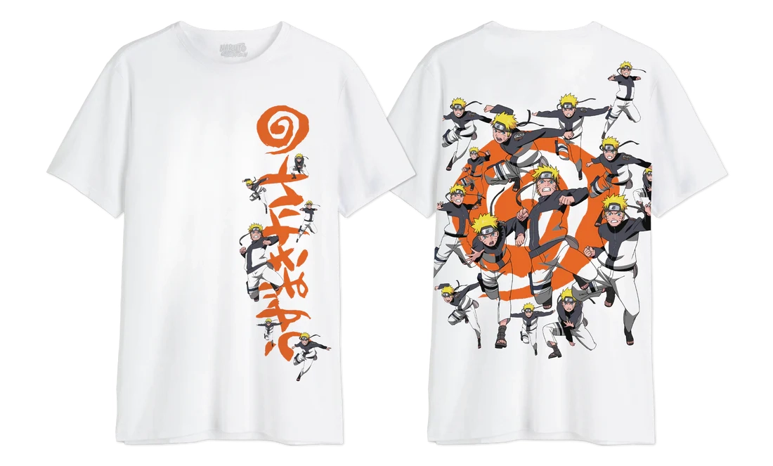 Naruto shippuden - multiclonage - t-shirt oversize homme (xs)