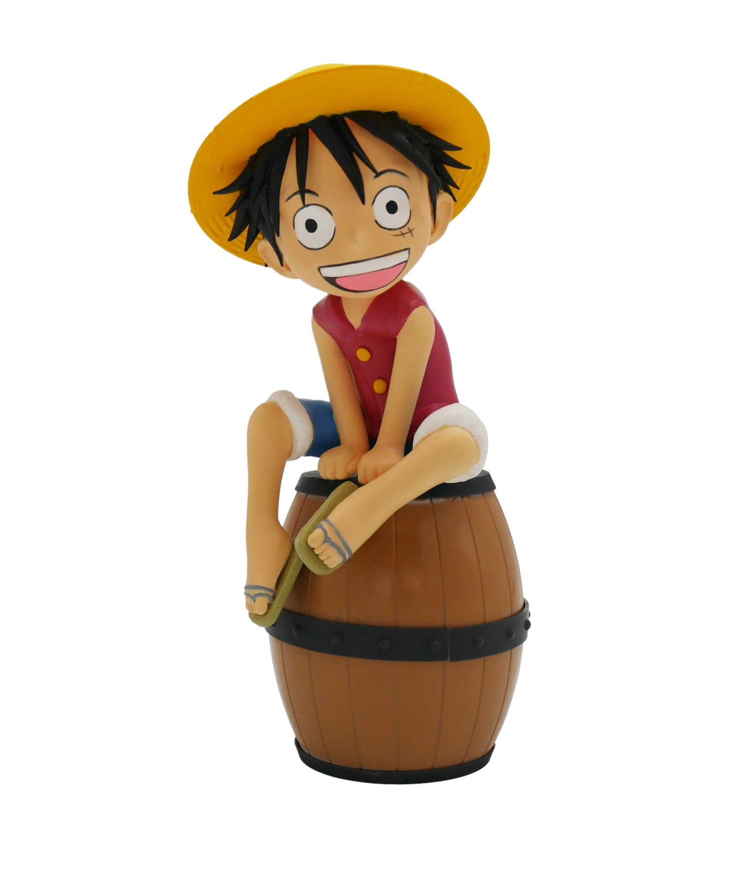 One piece - luffy sur tonneau - figurine lumineuse - 20 cm
