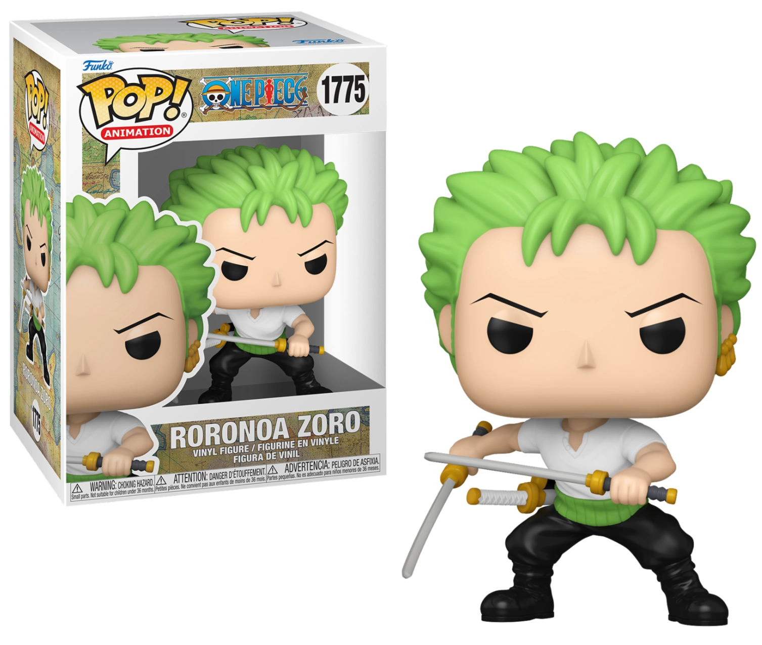 One piece pop! assortiment animation vinyl figurine zoro (refresh) w/ch 9 cm (6)
