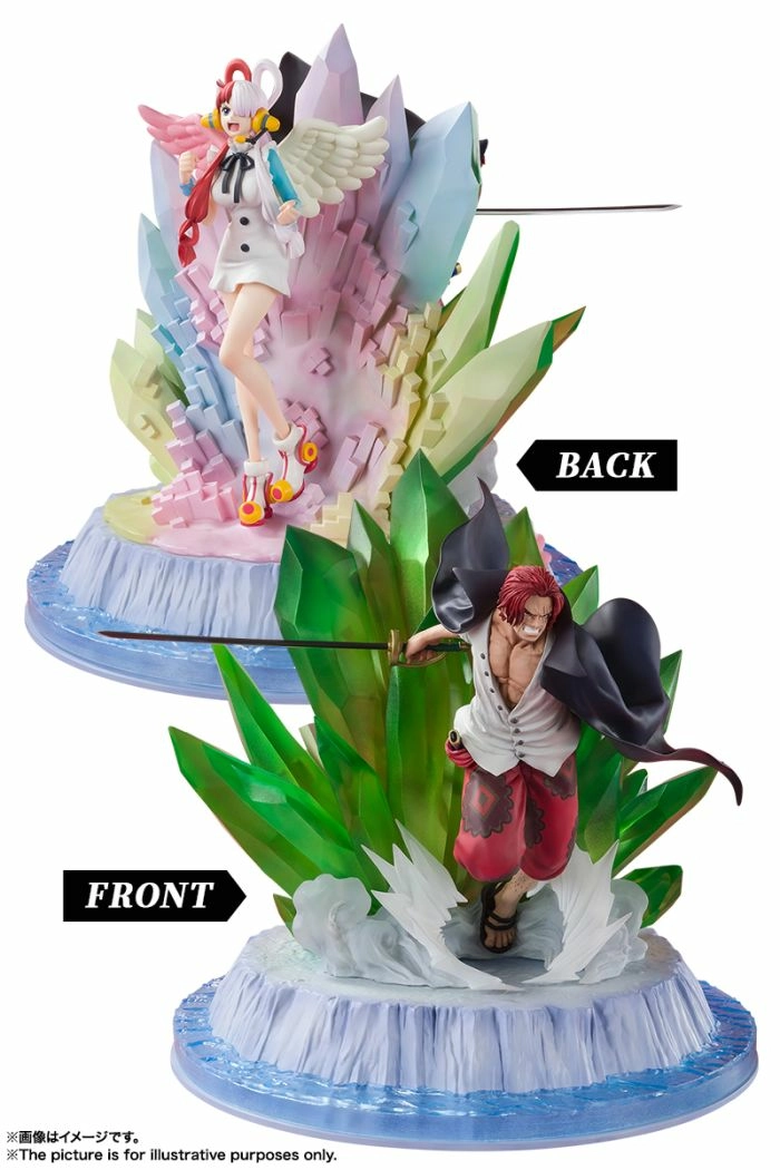 One piece - shanks et uta - statuette zero extra battle 24cm