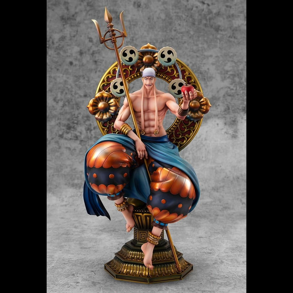 One piece statuette pvc p.o.p. neo maximum the only god of skypiea enel 34 cm