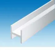 EVERGGREEN carte plastique profilé pour modélisme profilé en "H" L.3,96x355mm.