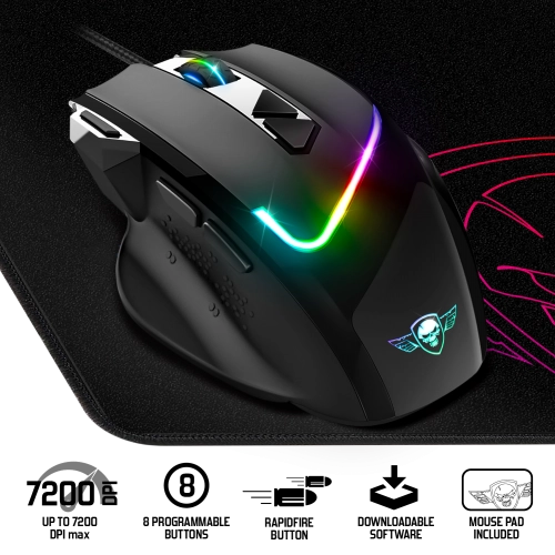 Pack pro m3 rgb (souris pro m3 rgb + tapis de souris)
