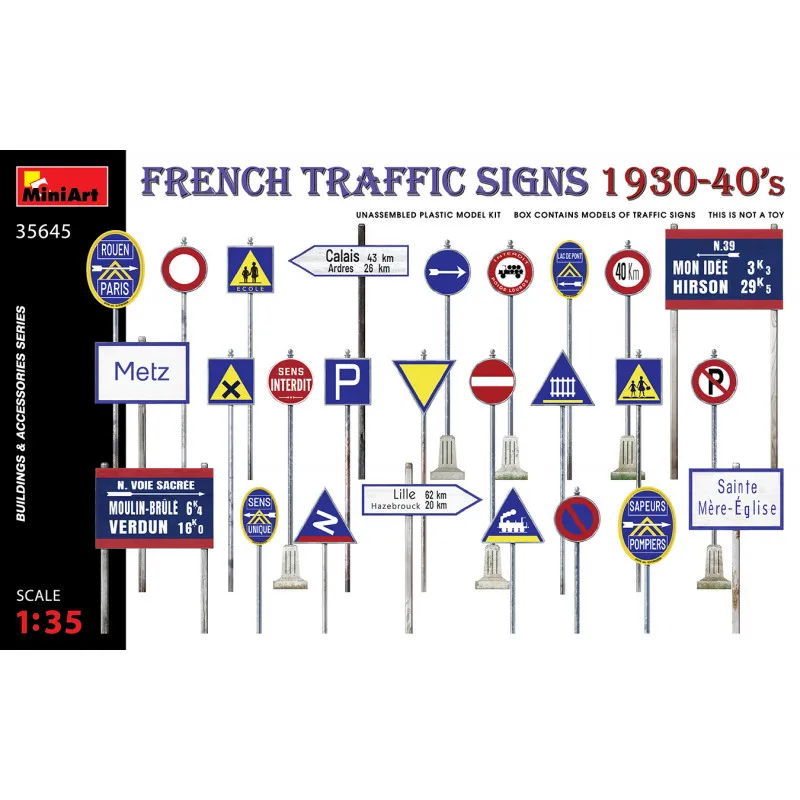 Panneaux de signalisation français. MINIART 35645