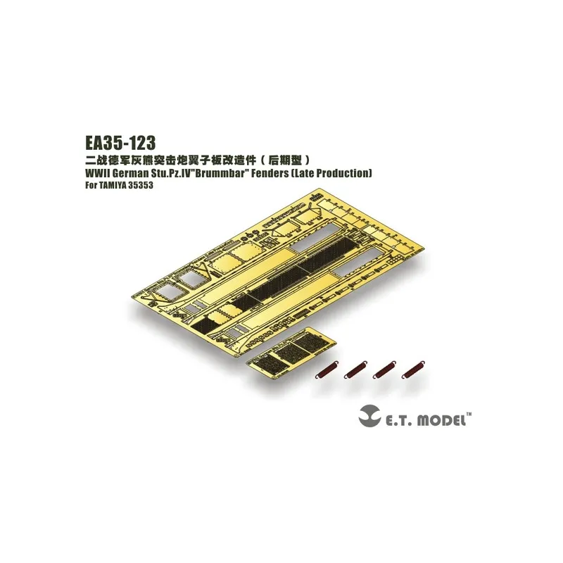 Photodécoupé : German StuPz IV Brummbar - Ailes de production tardive. E.T. MODEL EA35-123