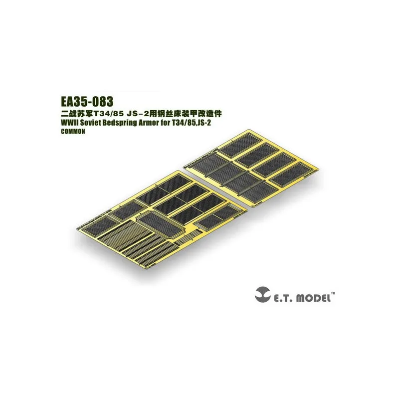 Photogravure : T34/85 et IS-2 soviétique - Armure à ressort. E.T. MODEL EA35-083