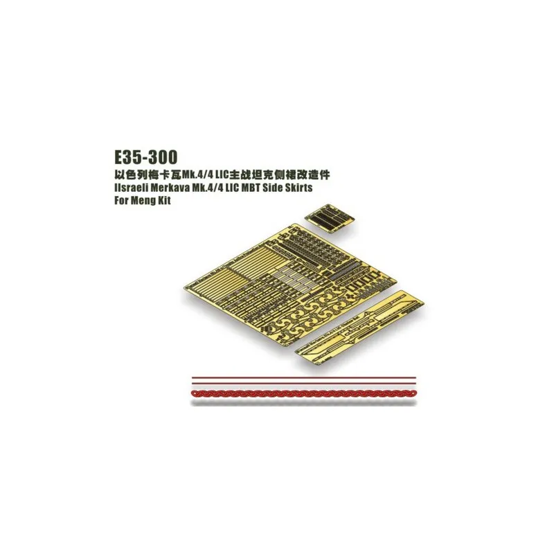 Photogravure : MBT israélien Merkava Mk.4/4 LIC - Jupes latérales. E.T. MODEL E35-300