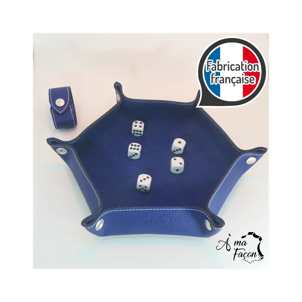 Piste de dés Nomade - Bleu Cobalt