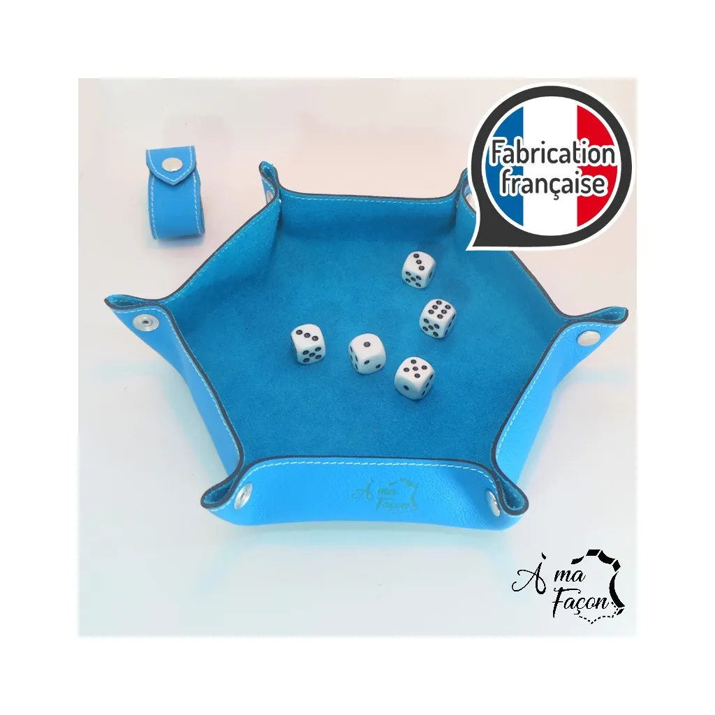 Piste de dés Nomade - Bleu Céruléen