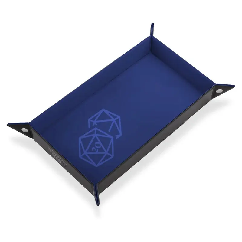 Piste de dés : similicuir et velours - Bleue (20X40cm)