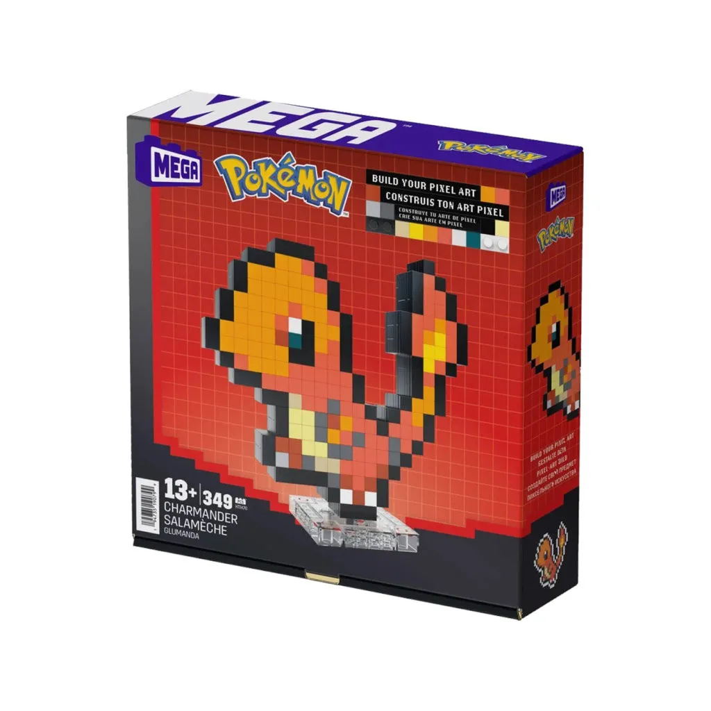 Pixel Art 3D Pokemon - Salamèche