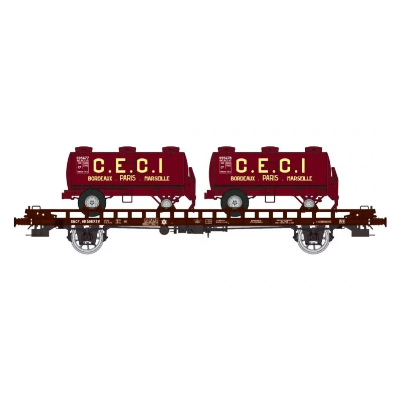 Plateforme de remorque UFR CEGI, SNCF. REE MODELES WB-614