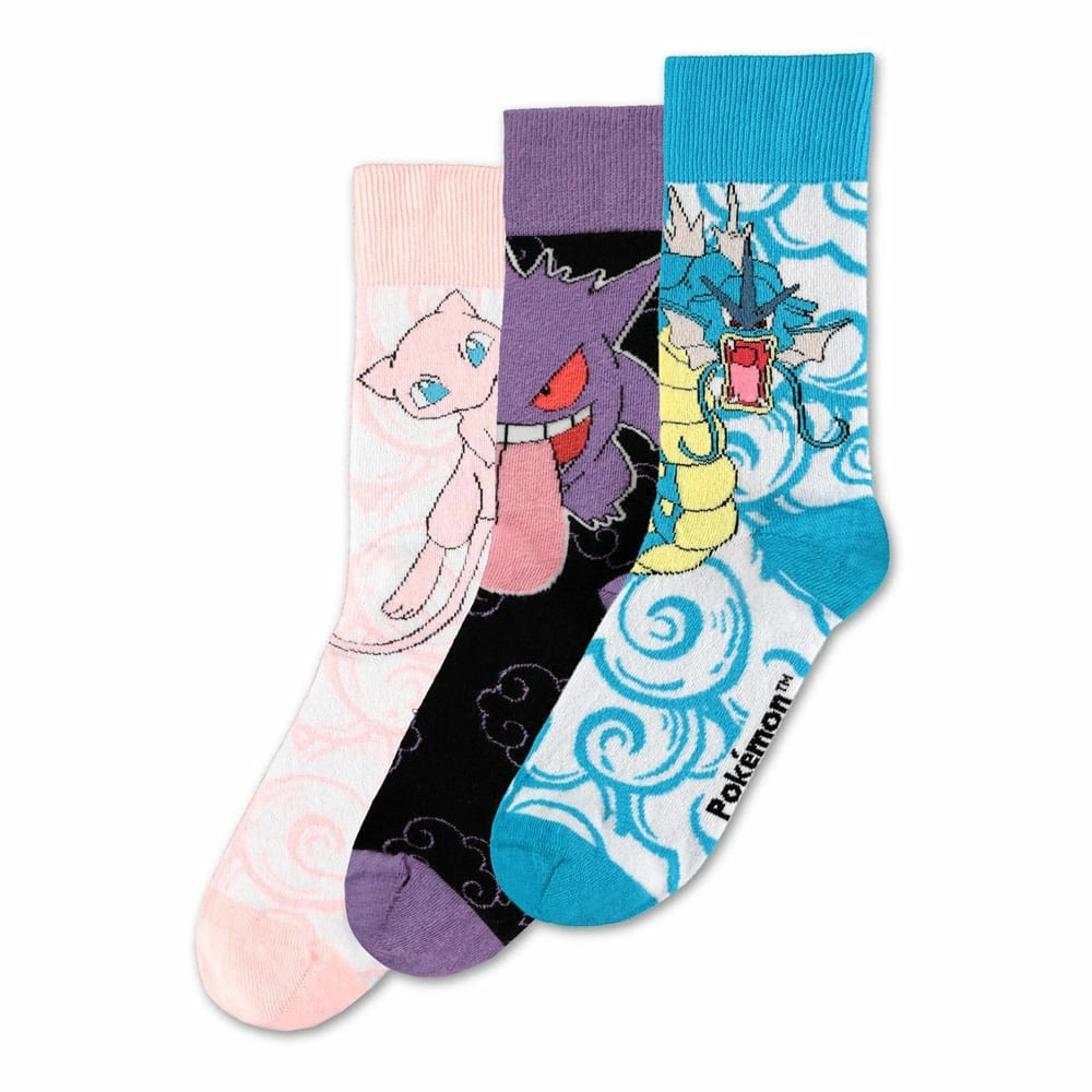 Pokemon - crew - pack de 3 paires de chaussettes (t39-42)