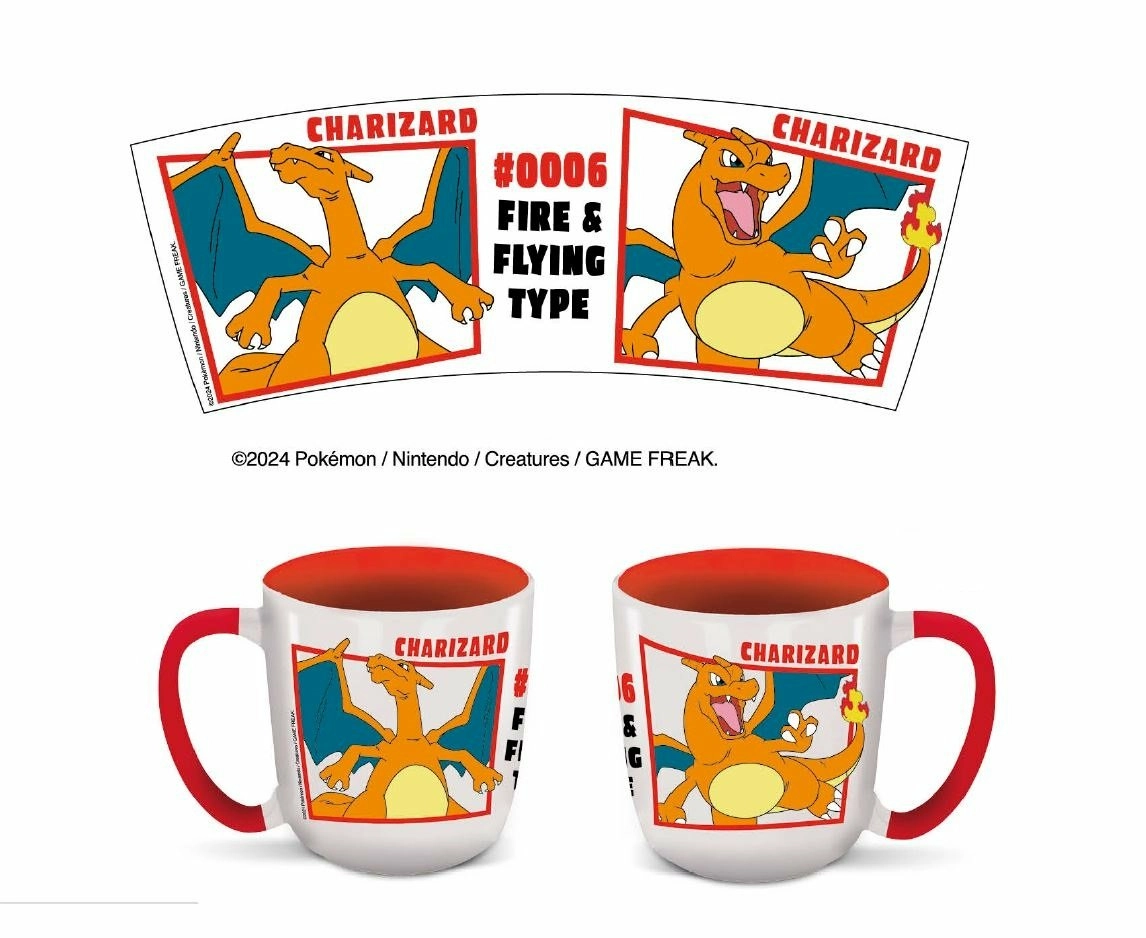 Pokemon -  dracaufeu- mug elite intérieur coloré - 384ml