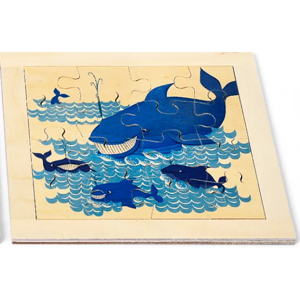 Puzzle Bois 12 pièces Baleines