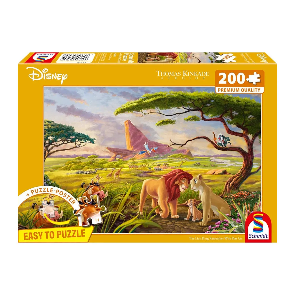 Puzzle Kinkade - Le Roi Lion - Souviens-toi Qui Tu Es - 200 Pièces