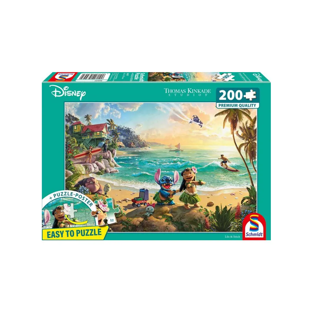 Puzzle Kinkade - Lilo & Stitch - 200 Pièces