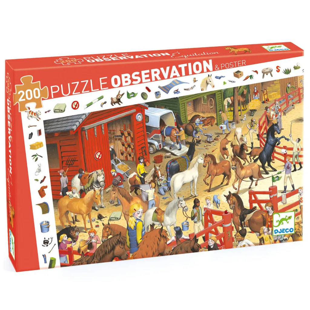 Puzzle Observation - Equitation - 200 Pièces