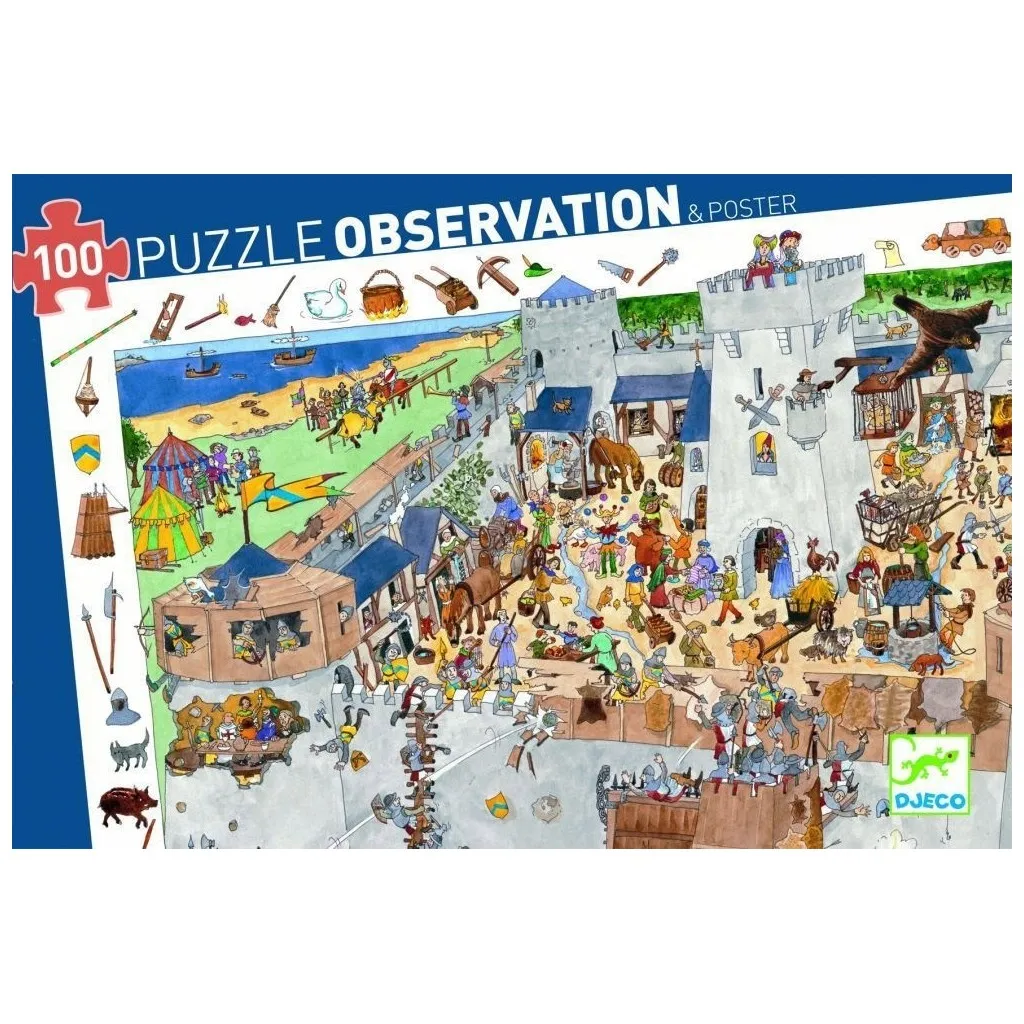Puzzle observation - le château fort - 100 pièces