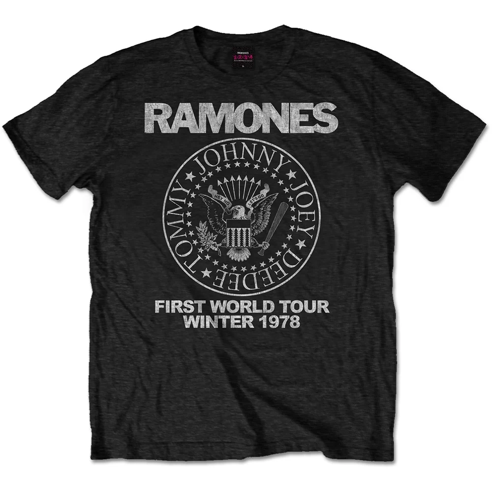 Ramones - t-shirt rwc - first world tour 1978 (s)