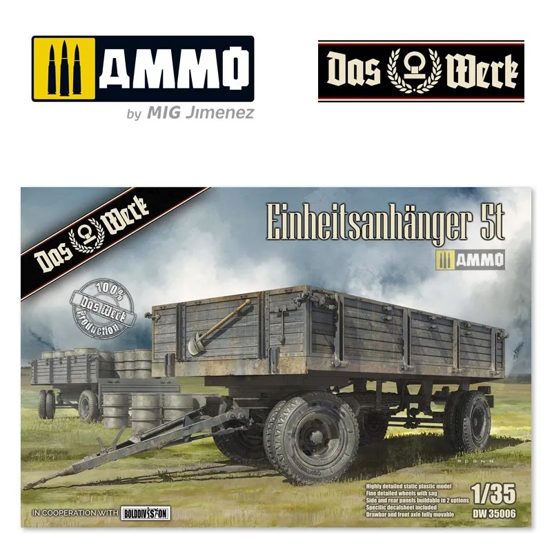 Remorque allemande de 5 tonnes. DAS WERK DW35006