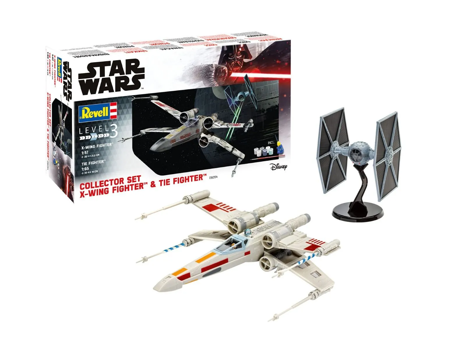 Star Wars X-Wing Fighter + Tie Fighter 1/57 1/65 Revell - 06054