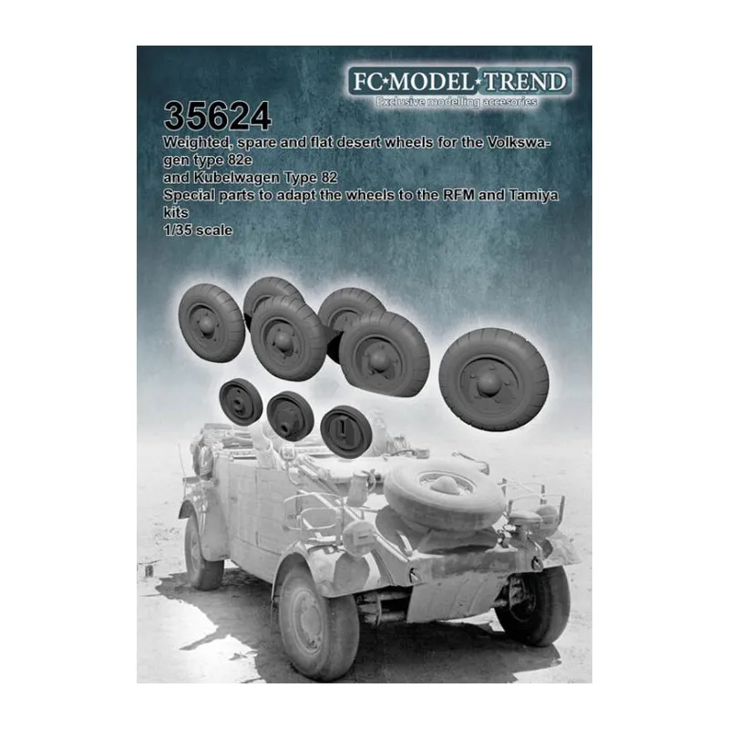 Roues lestées pour Kubelwagen et Volkswagen. FC MODELTIPS 35624