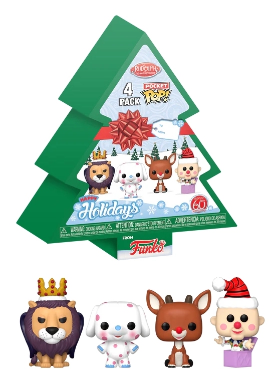 Rudolph - pocket pop 4 pack - tree holiday