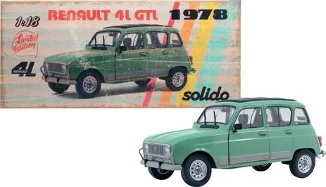 Solido Renault 4L Gtl 6 Vert Celadon 1978 - Véhicules De Collection