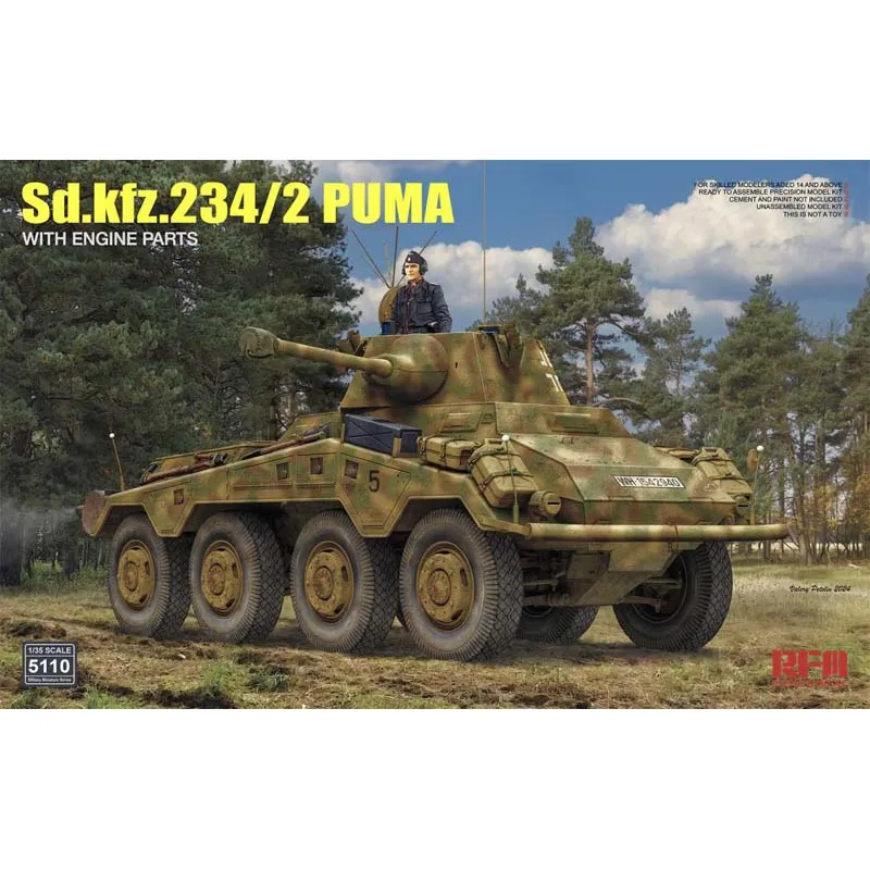 Sd.Kfz. 234/2 Puma. RYE FIELD MODEL 5110