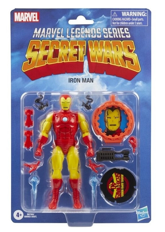 Secret wars marvel legends retro figurine iron man 15 cm