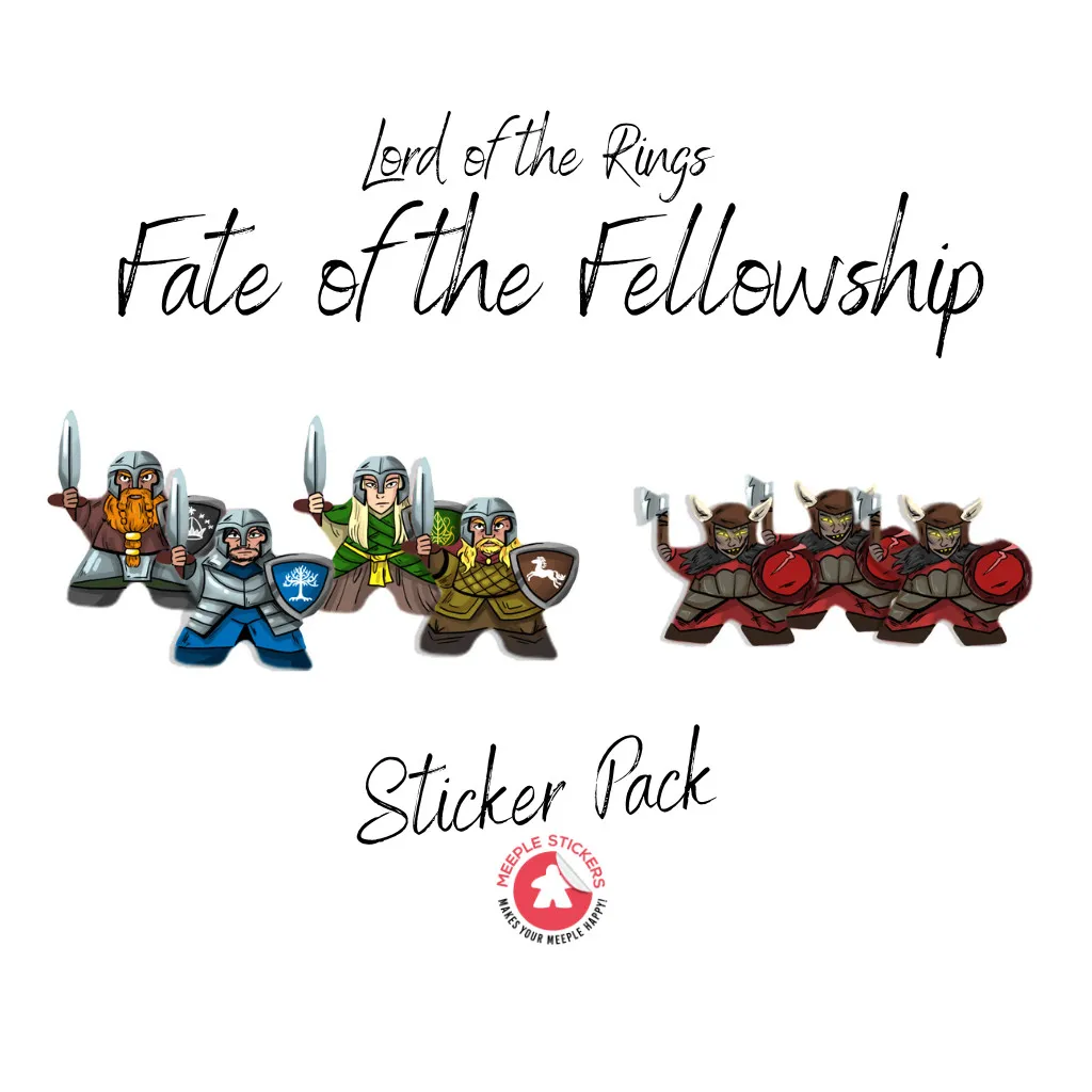 Set d’autocollants – Le Seigneur des Anneaux : Le Destin de la Communauté