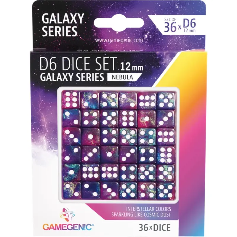 Set de 36 Dés de 6 - Galaxy Series - Nebula