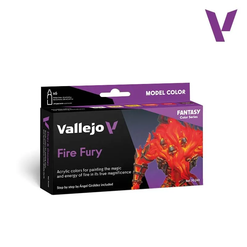 Set de peinture : feu. VALLEJO 70243