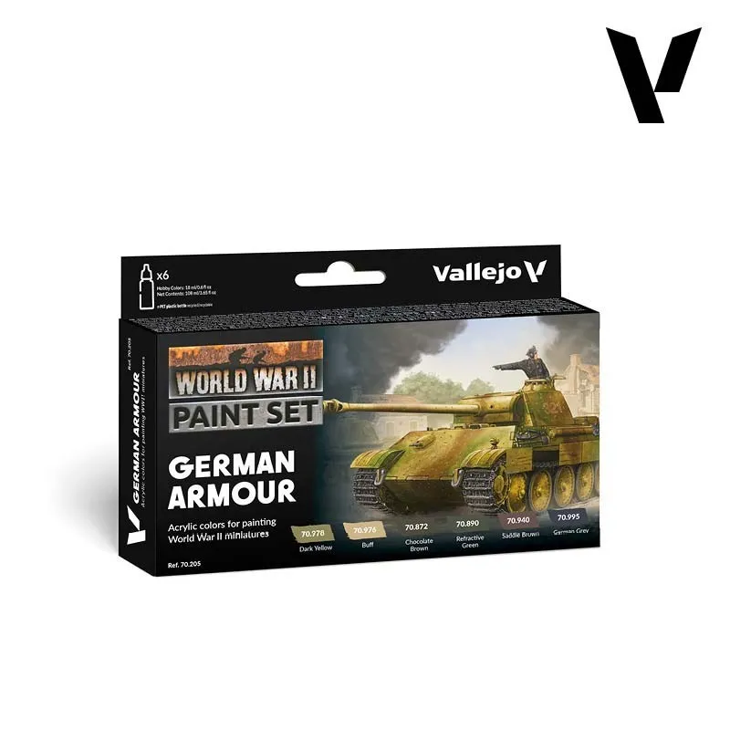 Set de peinture : Véhicules blindés allemands. VALLEJO 70205