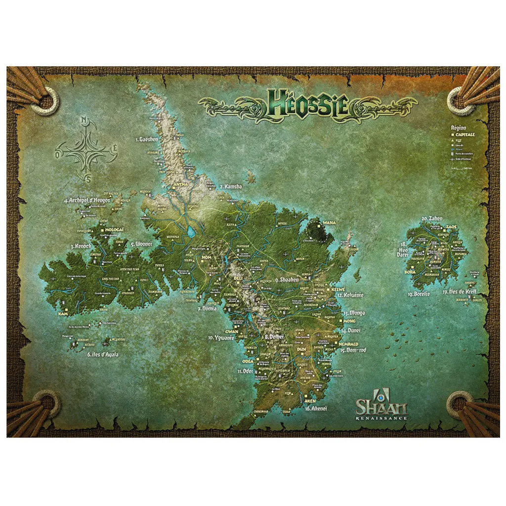 Shaan - Cartes d'Héos et de l'Héossie