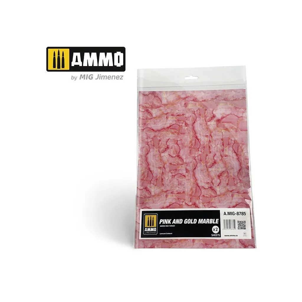 Sheet of Marble - Pink and Gold Marble