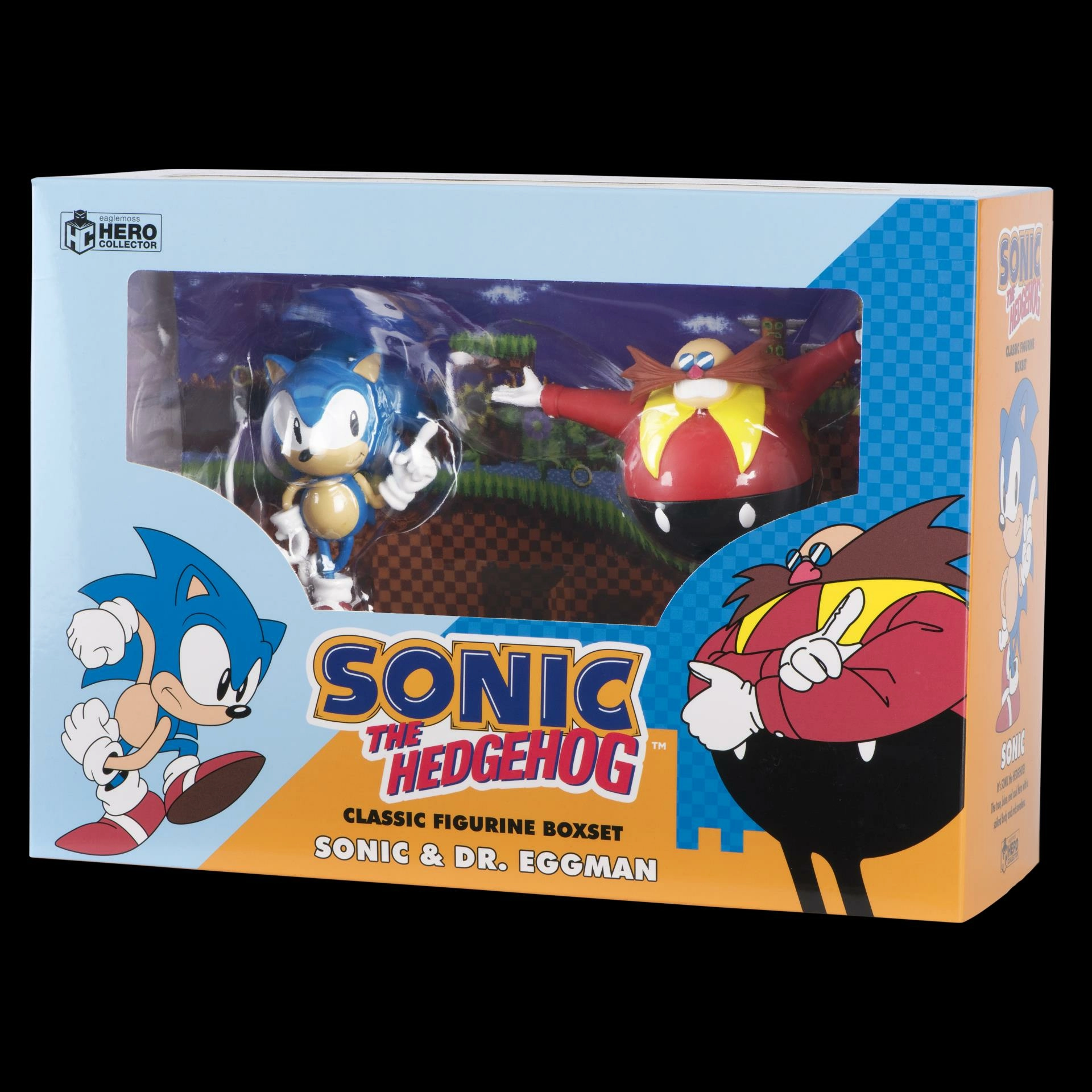 sonic the hedgehog - coffret de figurines de sonic et du docteur eggman au 1:16