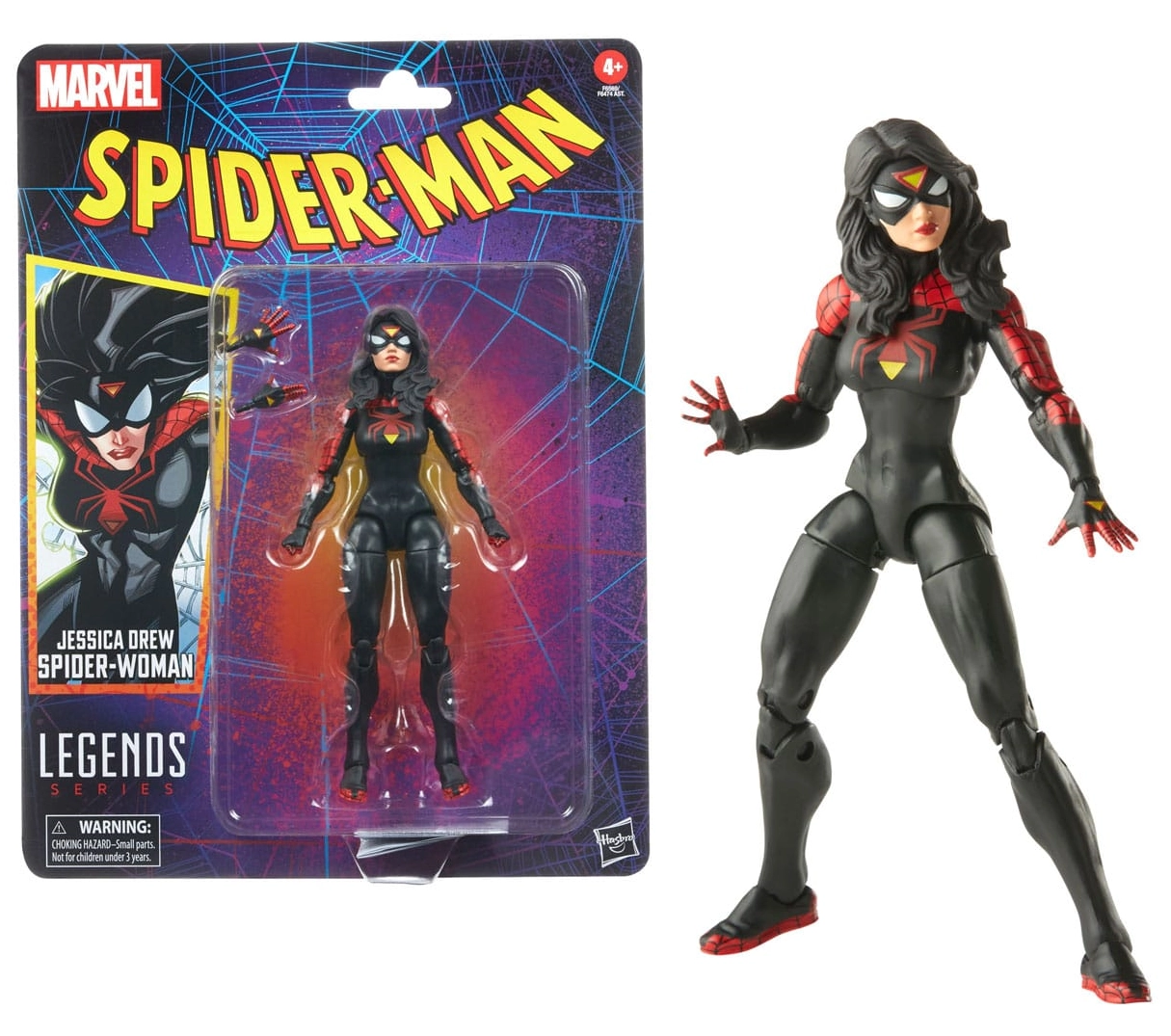 Spider-man marvel legends retro collection figurine jessica drew spider-woman 15 cm