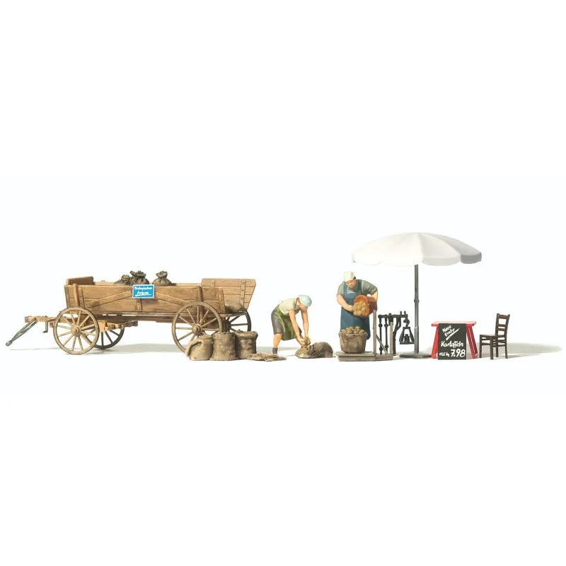 Étal de pommes de terre. PREISER 10742