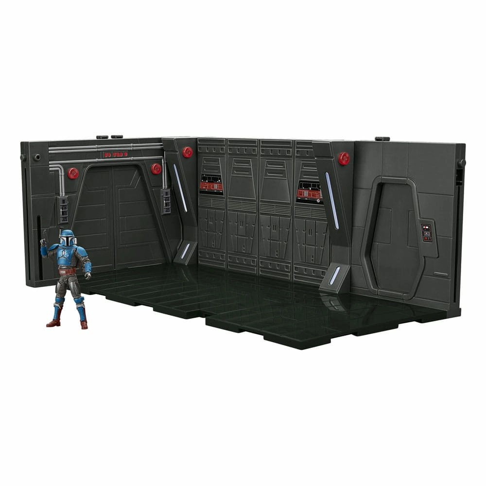 Star wars: the mandalorian vintage collection tantive iv hallway et figurine mandalorian privateer 10 cm