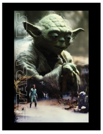 Star wars - yoda key art - impression encadrée 30x40cm