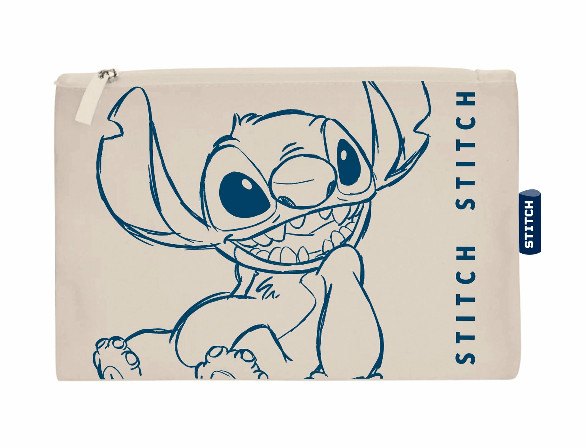 Stitch - dessin - pochette plate