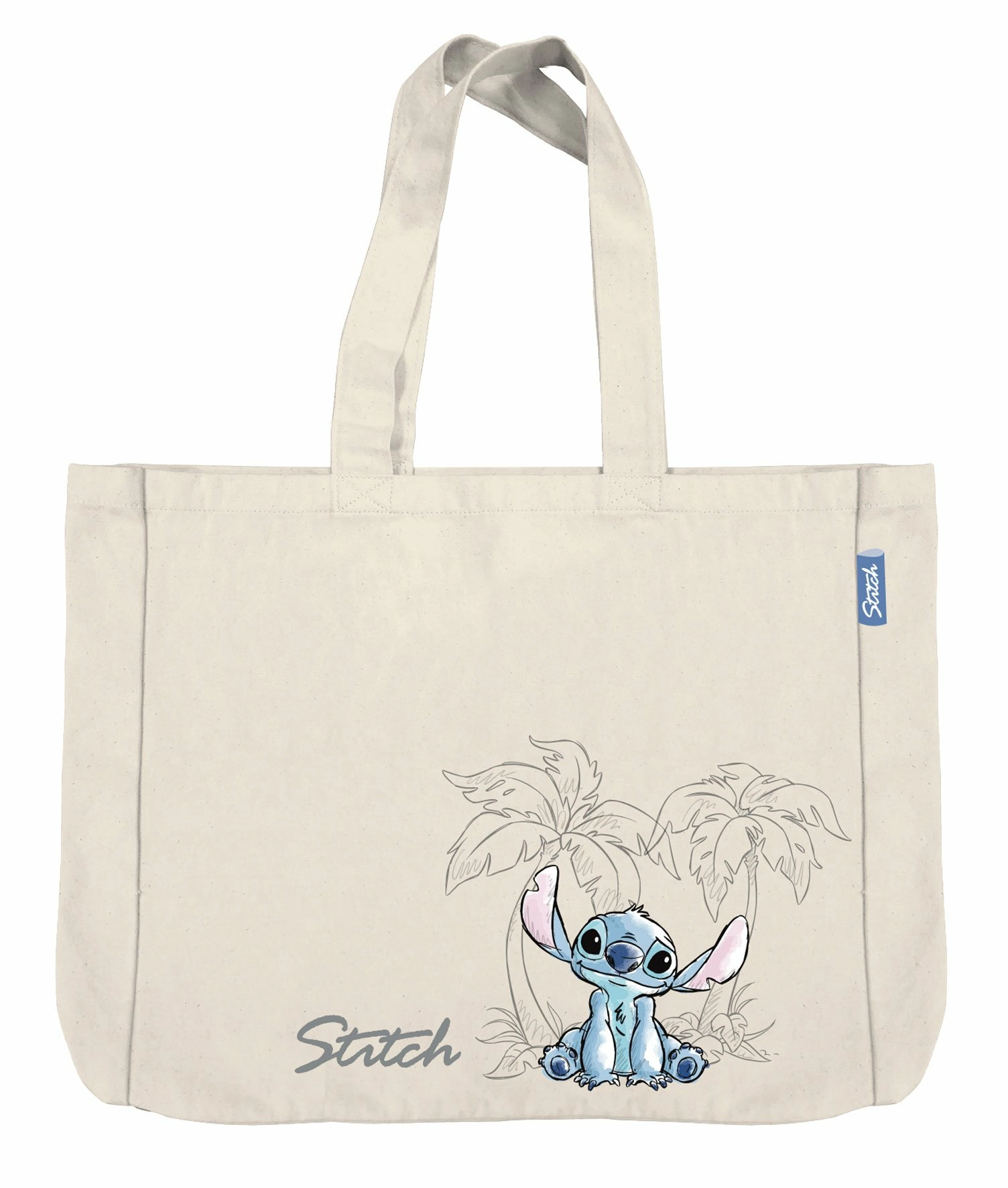 Stitch - ohana - grand sac en toile - 46x40,5x10cm