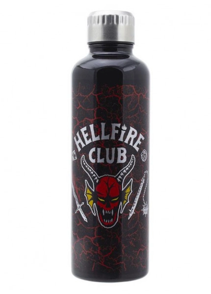 Stranger things - hellfire club - bouteille d'eau en métal