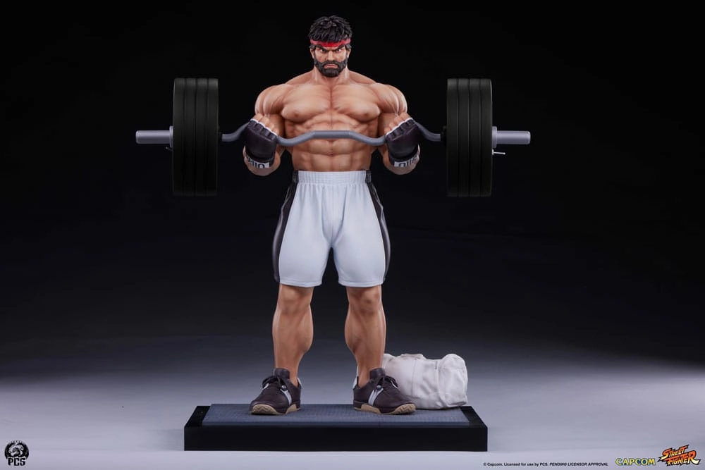 Street fighter statuette premier series 1/4 ryu battle edition: powerlifting 53 cm