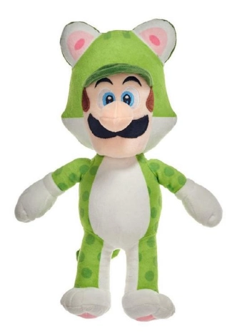 Super mario 3d land - luigi chat - peluche 25cm