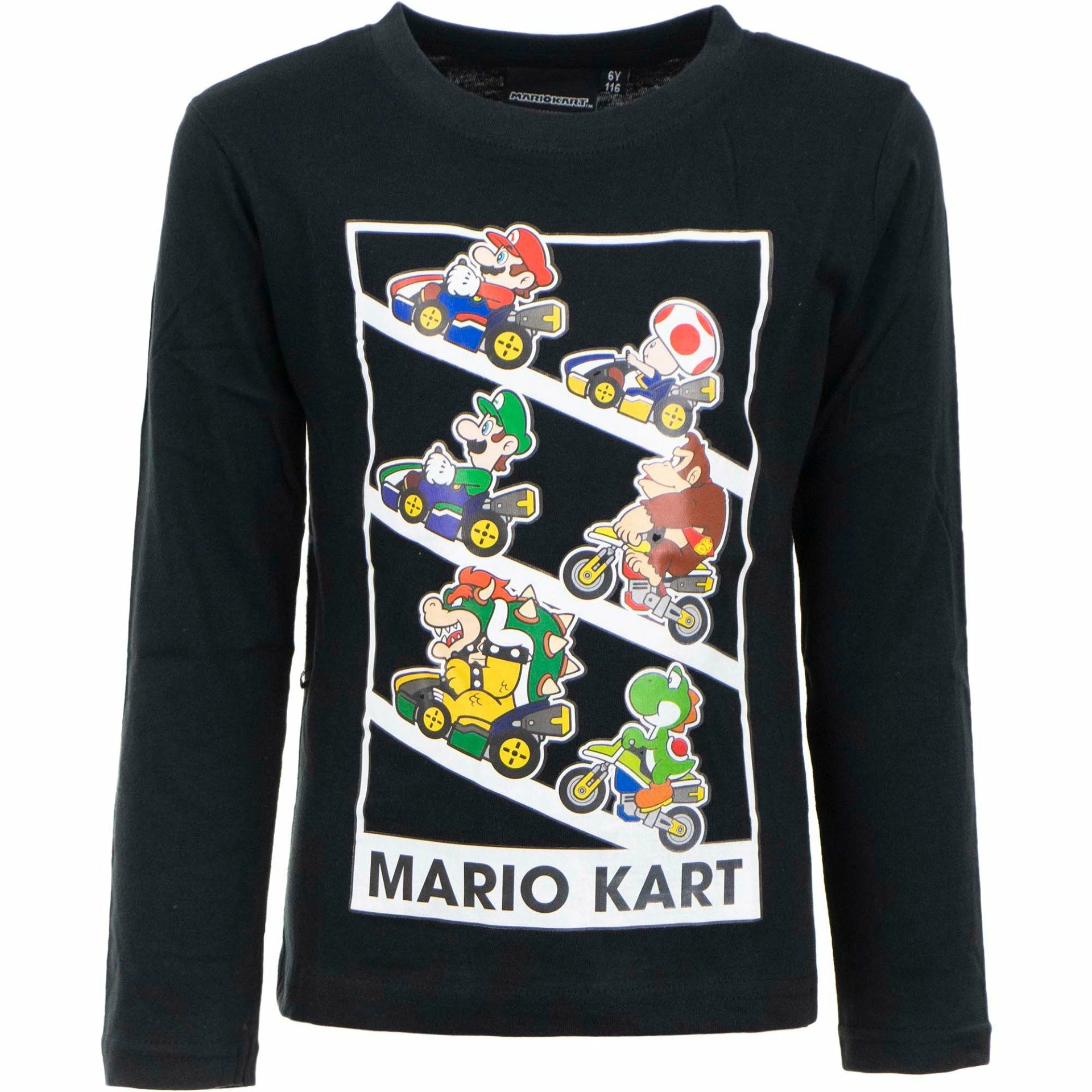 Super mario - mario kart - t-shirt manches longues - 8 ans