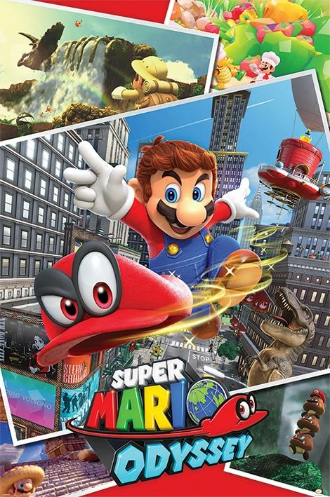 Super mario odyssey maxi poster - Maison, Déco Geek